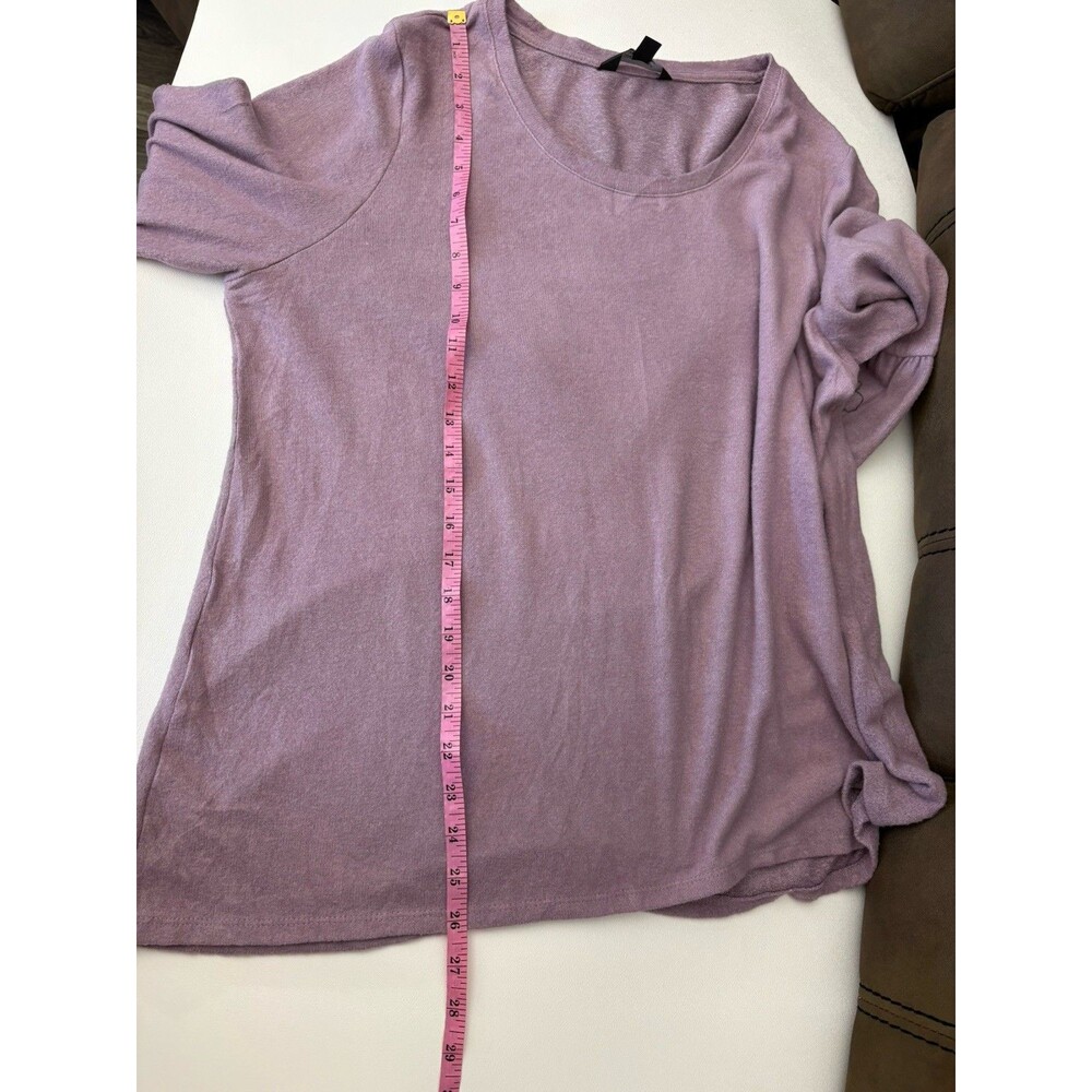 Simply Vera Wang Women’s Blouse 3/4 Bell Sleeve Scoop Neck PURPLE LAVENDER XL - Picture 9 of 12